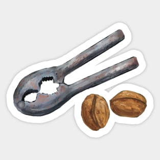 Nutcracker and nuts Sticker